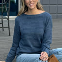 Blue Large Riley Knit Sweater