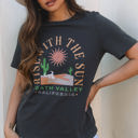 Dark Grey XL RISE WITH THE SUN Western Tee