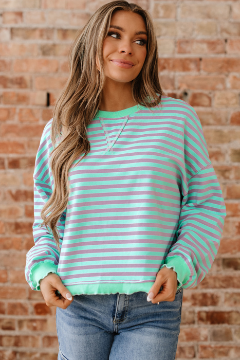 River Ribbed Trim Oversize Sweatshirt