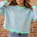  River Ribbed Trim Oversize Sweatshirt