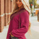  River Waffle Hooded Long Sleeve Top