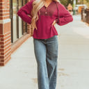  River Waffle Hooded Long Sleeve Top