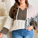 Brown 3X Rivka Back Loose Fit PLUS Sweater