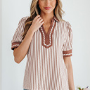  Romina Short Bubble Sleeve Blouse