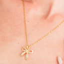  Romy Rhinestone Bowknot Pendant Necklace