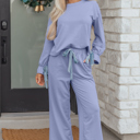  Rory Beau Flounce Long Sleeve Lounge Set