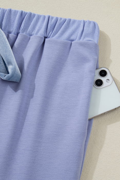 Rory Beau Flounce Long Sleeve Lounge Set