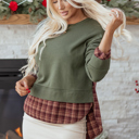  Rosa Patchwork Drop Shoulder Sweatshirt