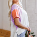  Rosalee V Neck Exposed Seam High Low Top