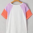  Rosalee V Neck Exposed Seam High Low Top