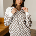  Rosalia Ribbed Patchwork Loose Sweatshirt