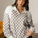  Rosalia Ribbed Patchwork Loose Sweatshirt