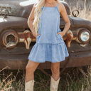  Rosalie Ruffle Hem Short Dress