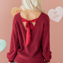  Rosalina Backless Drop Shoulder Sweater