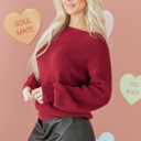  Rosalina Backless Drop Shoulder Sweater