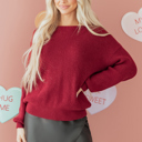 Beige Medium Rosalina Backless Drop Shoulder Sweater