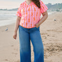  Sydney Plus Size Bowknot V Neck Blouse
