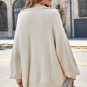  Rosemary Lapel Collar Single Sweater