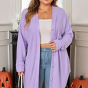  Rosie Waffle Knit Front PLUS Cardigan