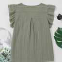  Ruthie Flutter Sleeve Lace V Neck Top