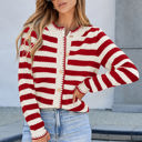  Rylee Stripe Button Cardigan Sweater