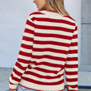  Rylee Stripe Button Cardigan Sweater