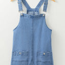  Ryleigh Pocketed Adjustable Straps Denim Overall Dress