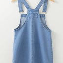  Ryleigh Pocketed Adjustable Straps Denim Overall Dress