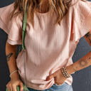  Sabrina Tiered Ruffled Short Sleeve Blouse