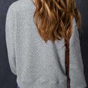  Saige Half Zipper Collared Sweatshirt