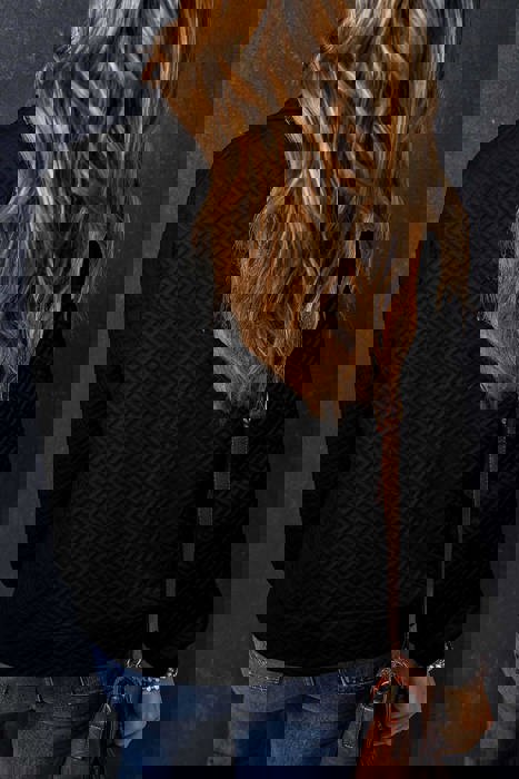 Saige Half Zipper Collared Sweatshirt