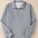  Saige Half Zipper Collared Sweatshirt