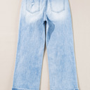  Saige Wash Distressed Straight Jeans