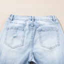  Saige Wash Distressed Straight Jeans