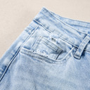  Saige Wash Distressed Straight Jeans
