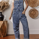  Piper Denim Straight Leg Jumpsuit with Pockets