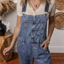  Piper Denim Straight Leg Jumpsuit with Pockets