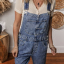  Piper Denim Straight Leg Jumpsuit with Pockets