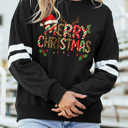  Salma Trendy Print Varsity Sweatshirt