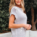  Sara Bowknot Applique Cap Sleeve Sweater
