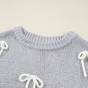  Sara Bowknot Applique Cap Sleeve Sweater