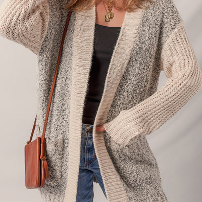 Sarah Side Pockets Open Front Cardigan