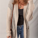  Sarah Side Pockets Open Front Cardigan