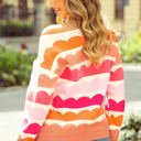  Sarah Wave Striped Sweater