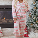  Sarai Christmas Pattern Print Shirt