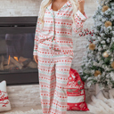  Sarai Christmas Pattern Print Shirt