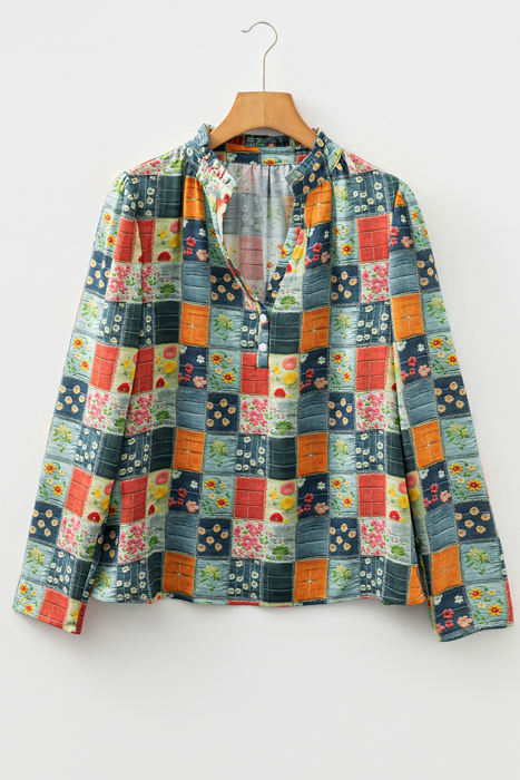 Sarajana Half Placket Collared Blouse