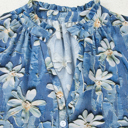  Sarajana Half Placket Collared Blouse