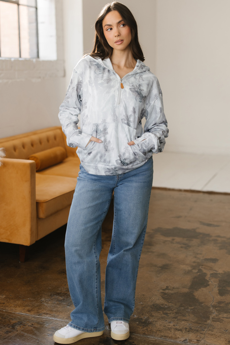 Sariyah Kangaroo Quarter Zip Hoodie