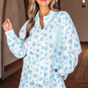  Savannah Floral Striped Pocket Shirt and Shorts Set